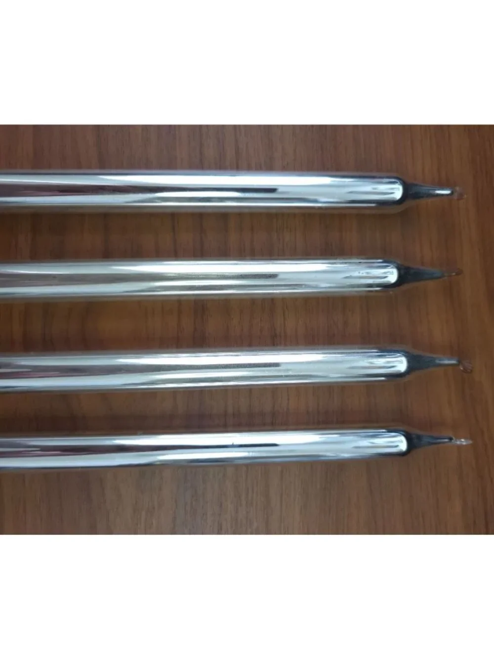 VINTAGE Set Of 4 Mercury Glass Taper 14" Silver Candles Candlesticks - Portugal - Picture 2 of 8